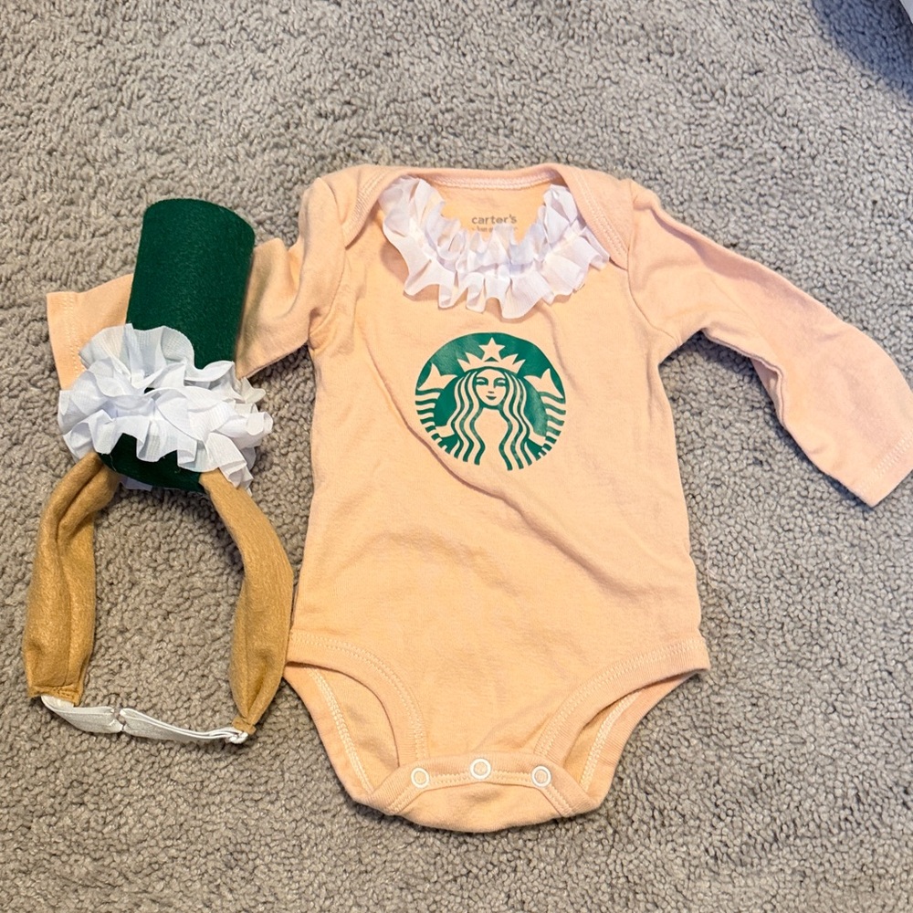 Starbucks newborn Frappuccino costume 0-3 months